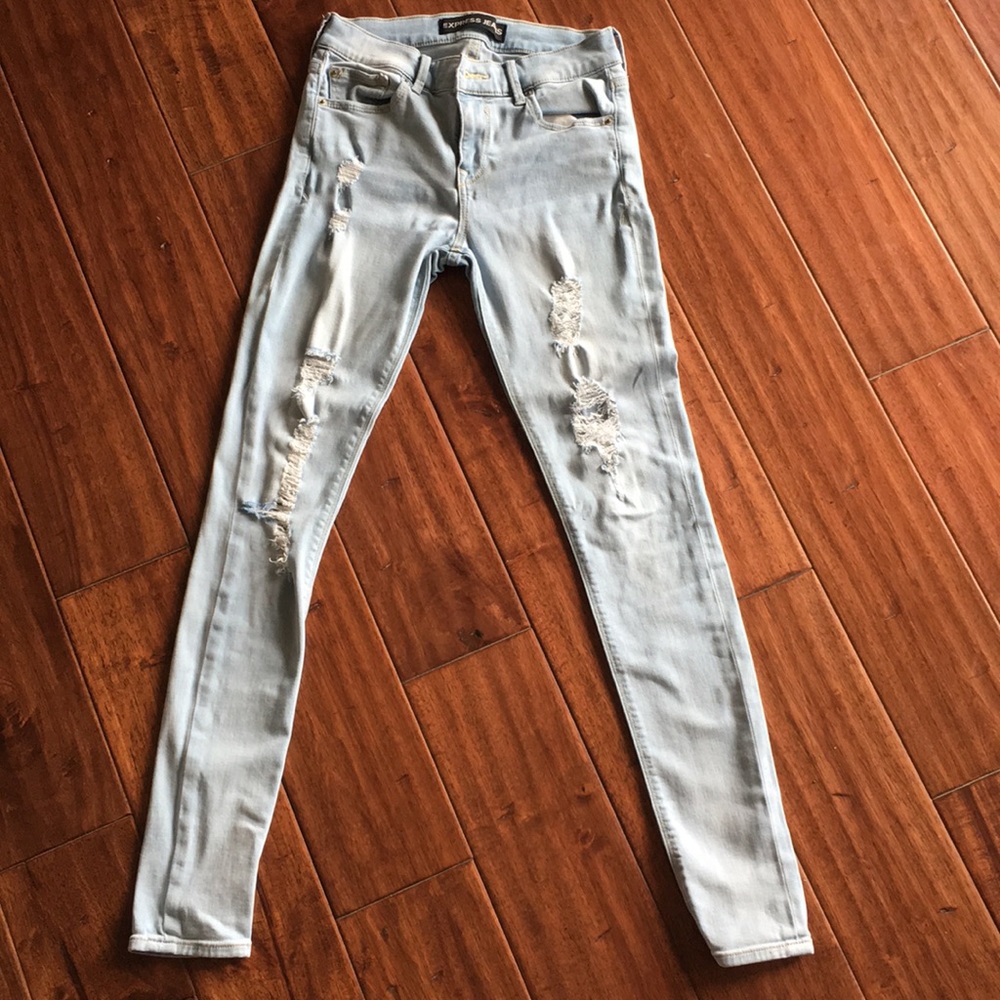 Express Skinny Ripped Jeans